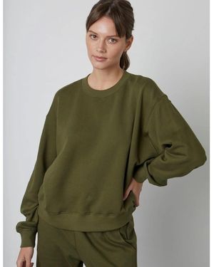 Velvet By Graham & Spencer Corefleece Swt - Green