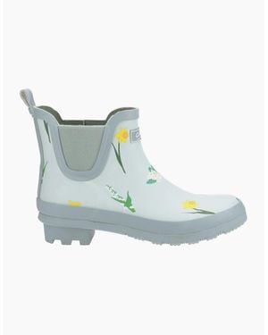 Cotswold Wildflower Ankle Wellington Boots Mint - Blue