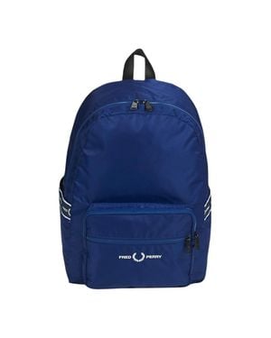 Fred Perry Taped Pockets French Backpack - Blue