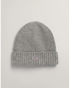 GANT Shield Wool Beanie - Grey