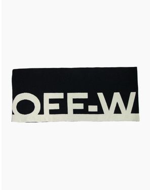 Off-White c/o Virgil Abloh Off Logo Felted Wool Scarf - Black