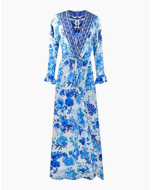 Inoa Fashion Orchird Floral Fish Dress - Blue
