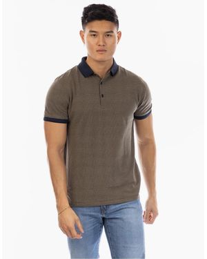 Peter Werth Cosway Collared Neck Short Sleeve Polo Shirt - Grey