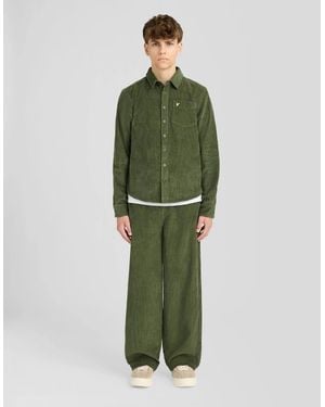 Lyle & Scott Straight Leg Corduroy Trousers - Green