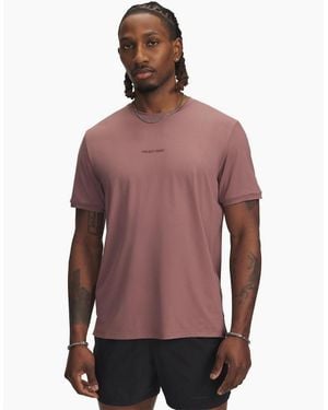 Under Armour Text Graphic Crew Neck Short Sleeve Jersey T-Shirt - Purple