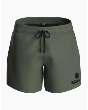 Philipp Plein Plein Sport Basic Logo Medium Boardshort Swim Shorts - Green