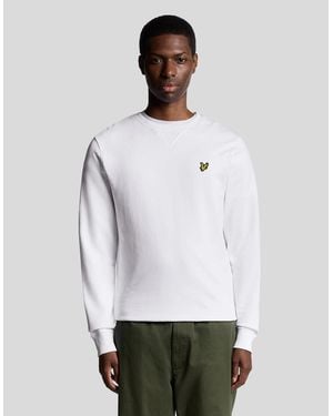 Lyle & Scott Cotton Crew Neck Sweatshirt - White