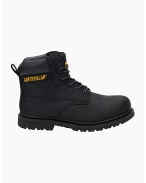 Caterpillar Silva Leather Lace Up Work Boots - Black