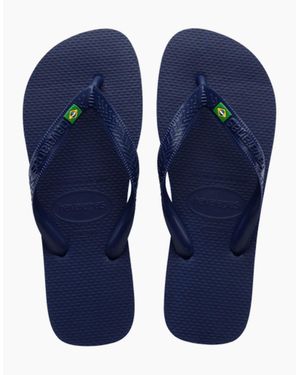 Havaianas Brasil Logo Flip Flops - Blue