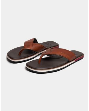 Oliver Sweeney Saltash Leather Flip Flops - Brown