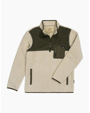 Bleubird Adult Polar Half Zip Mid Pile Sherpa Fleece - Metallic