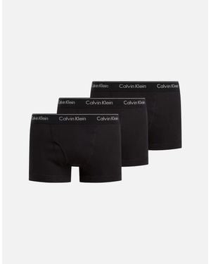 Calvin Klein 3-Pack Cotton Classics Boxer Trunks - Black