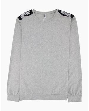 Moschino Underwear Long Sleeve Shoulder Top - Grey