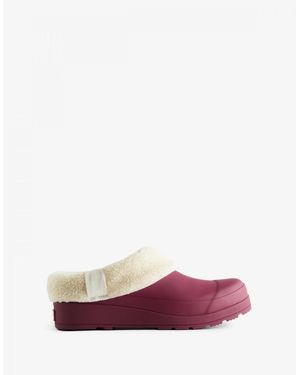 HUNTER Play Shearling Insulated Clog - Purple