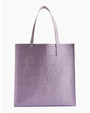 Ted Baker Croccon Croc Effect Large Lilac Icon Bag - Purple