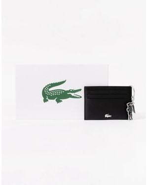 Lacoste Credit Card Holder And Key Ring Gift Box - Black