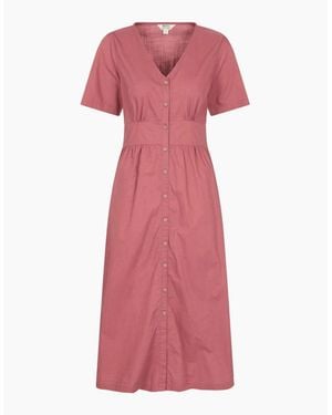 Mountain Warehouse Ladies Riviera Button Through Midi Dress - Pink