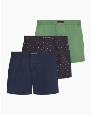 Lyle & Scott 3 Pack Polka Dot Boxer Shorts - Green