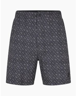 BOSS Vincent Plaid Swim Shorts - Grey