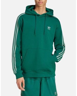 adidas Originals 3-Stripes Hoodie Winter Hooded Sweatshirt Collegiate - Green