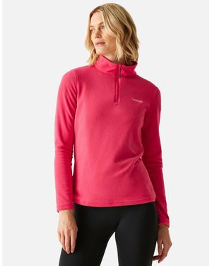 Regatta Great Outdoors /Ladies Sweetheart 1/4 Zip Fleece Top - Red