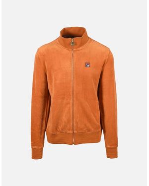 Fila Vintage Nero Velour Track Top Pumpkin Spice - Orange