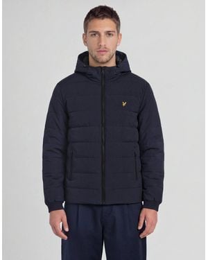 Lyle & Scott Hybrid Puffer Windbreaker Jacket - Blue