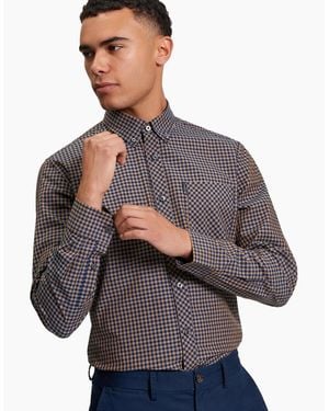 Ben Sherman Signature Gingham Long Sleeve Shirt - Grey