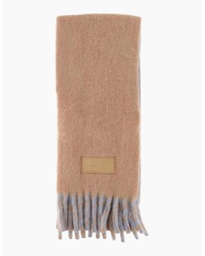 Ami Paris Bicolour Double Face Scarf - White