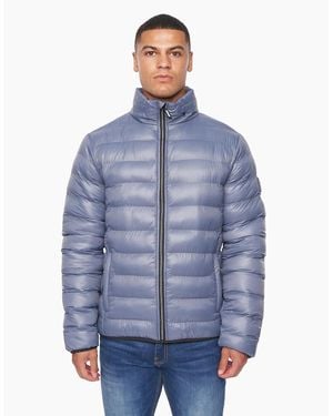 Duck and Cover Duck And Cover Shemmy Two Quilted Jacket Denim - Blue