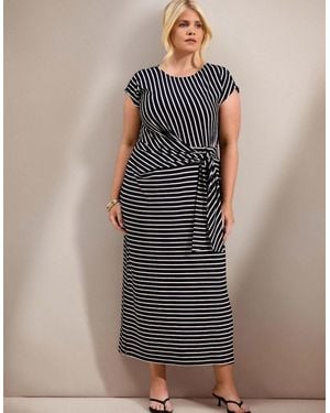 Live Unlimited London Stripe Short Sleeve Tie Side Jersey Max - Blue