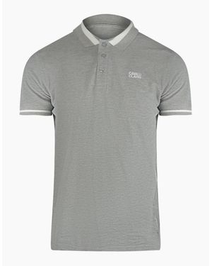 Roberto Cavalli Cavalli Class Bold Stripe Collar Polo Shirt - Grey
