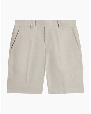 Ted Baker Kelley's Stretch Linen Stone Shorts - Grey