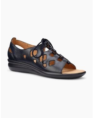 Hotter Lenora Low Wedge Sandals - Blue