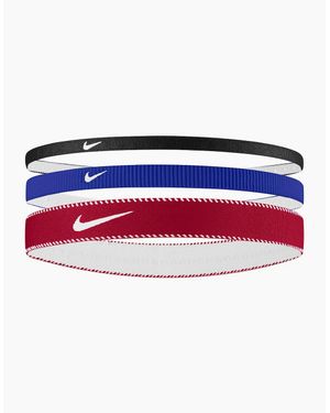 Nike Classic Mixed Flexible Headband (Pack Of 3) - Red