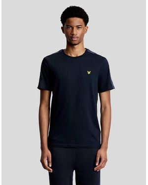 Lyle & Scott Sports Jacquard Tape T-Shirt - Blue