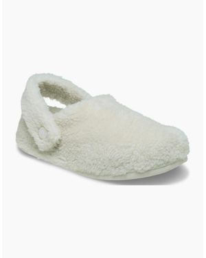 Crocs™ Classic Cozzzy Polyester Stucco Slippers - White