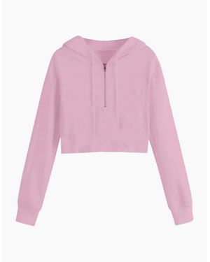 Miso Cropped Hoodie - Pink