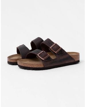 Birkenstock Arizona Oiled Leather Leoi Sandals - Brown