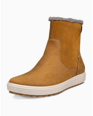 Ecco Soft 7 Tred Nubuck Leather Boots - Natural