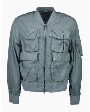 C.P. Company Chrome-R Multi-Pocket Bomber Jacket - Blue