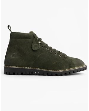 Popps 1961 Mod Suede Monkey Boots - Green