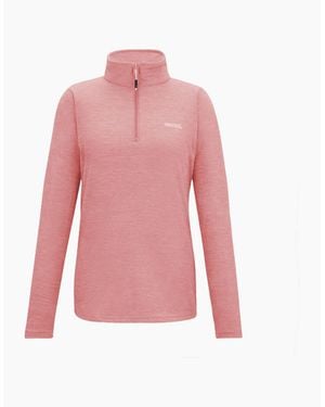 Regatta Ladies Sweetheart Quarter Zip Fleece Top - Pink
