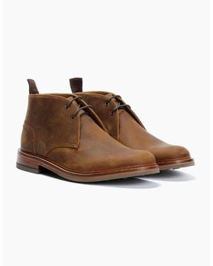 Chapman & Moore Country Chukka Oiled Leather Tan Boots - Brown
