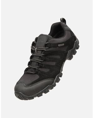 Mountain Warehouse Ladies Belfour Suede Waterproof Walking Shoes - Black