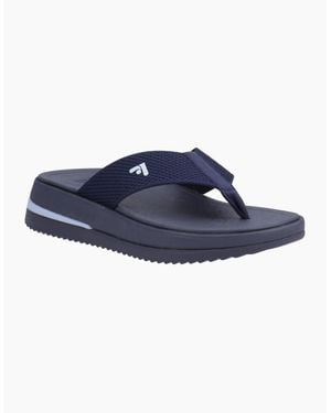 Fitflop Surff Two-Tone Polyester Midnight Wide Sandals - Blue