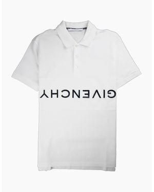 Givenchy Reverse Logo Short Sleeve Polo - White