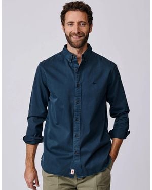 aubi Hessle Button Down Shirt - Blue