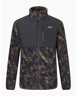 Regatta Printed Textured Fleece Jacket - Blue