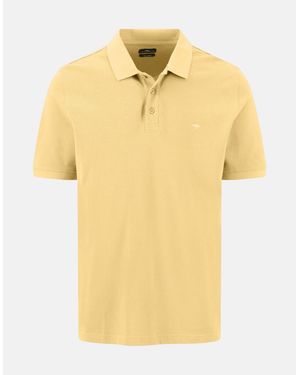 Fynch-Hatton Premium Cotton 2-Ply Polo Shirt Pale - Yellow